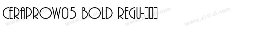 CeraPROW05 Bold Regu字体转换